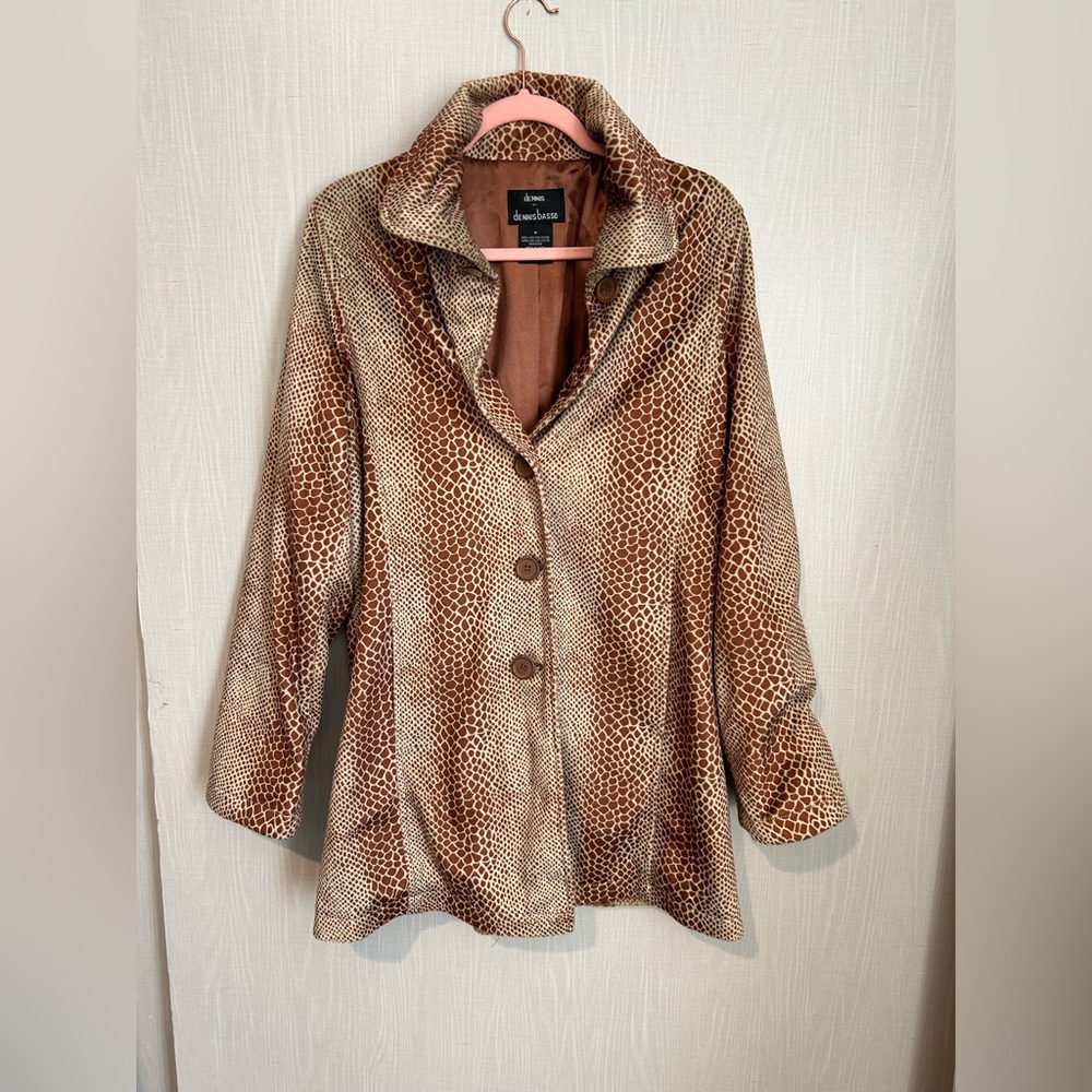Dennis Basso giraffe print jacket